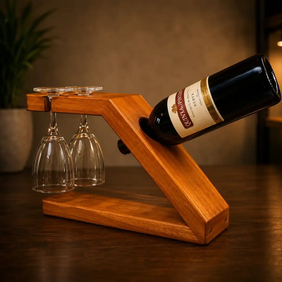 Suporte para Vinho e Taças Winer Holder