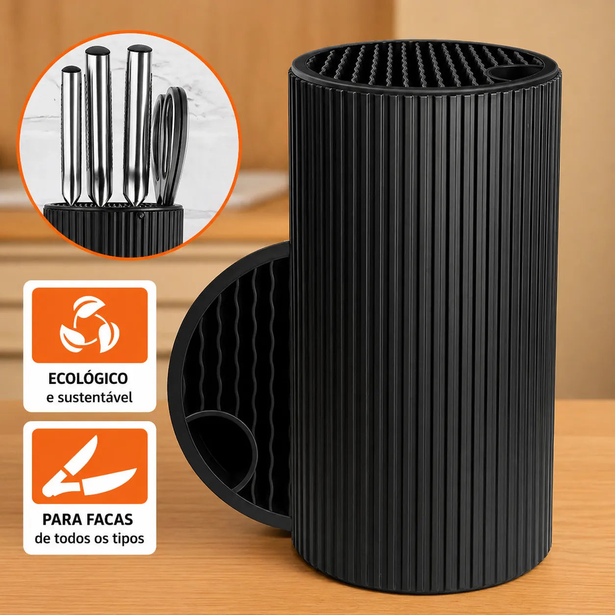 Suporte para Facas com Design Compacto