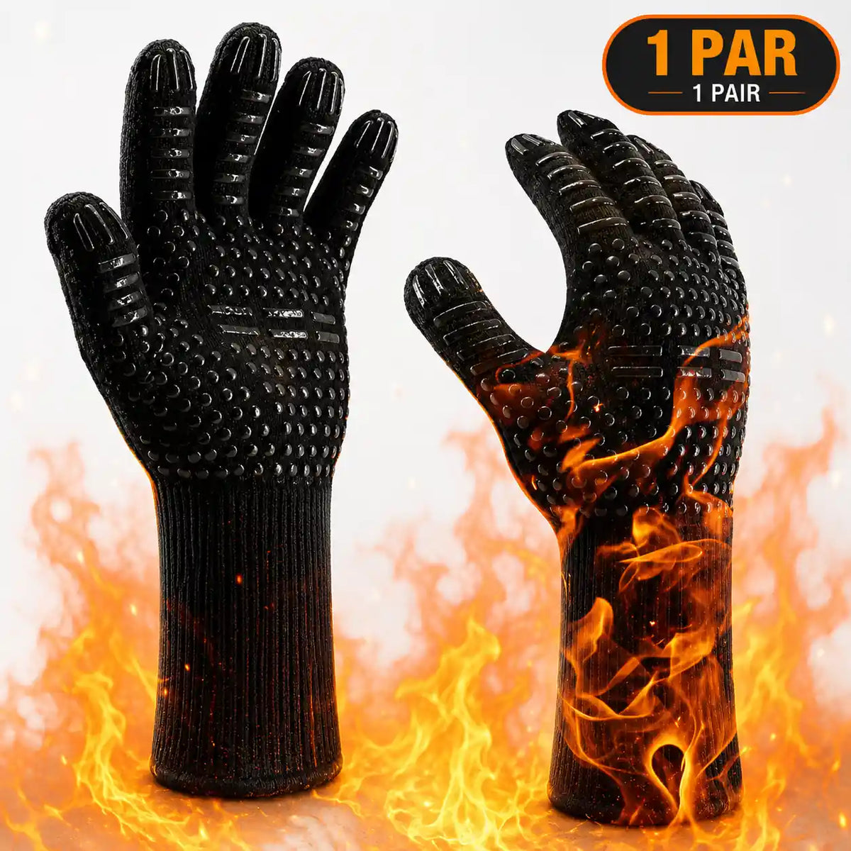 Luva Térmica de Silicone Antiderrapante para Churrasco e Forno
