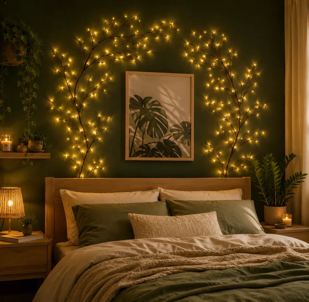 Luminária de Galhos LED com 8 Modos de Iluminação