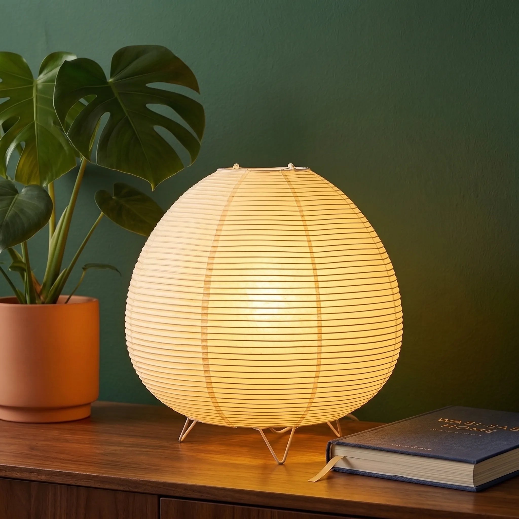 Luminária de Mesa Wabi Sabi Estilo Nórdico com LED