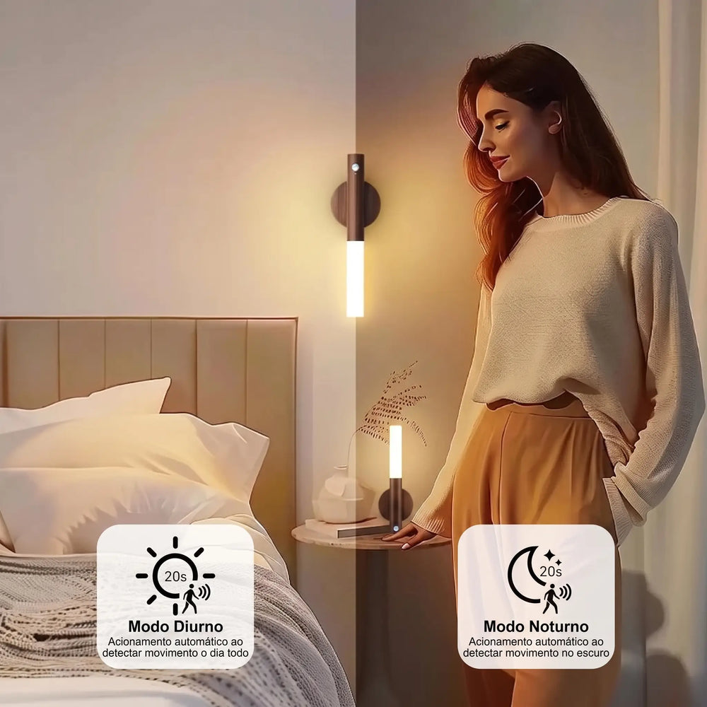 Luminária LED Bastão com Sensor de Movimento