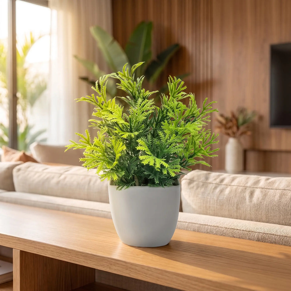 Planta Artificial Decorativa com Vaso de Plástico