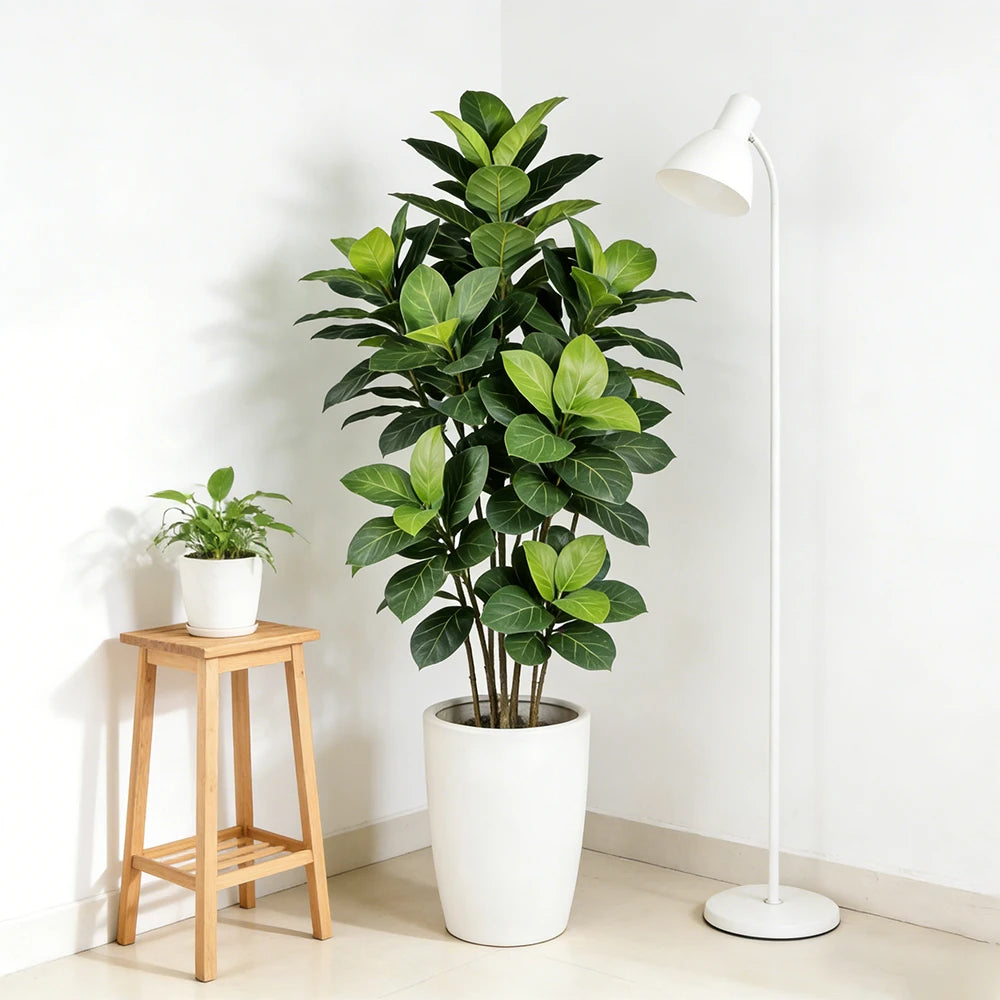 Árvore Artificial Ficus com Folhas Tropicais para Decoração