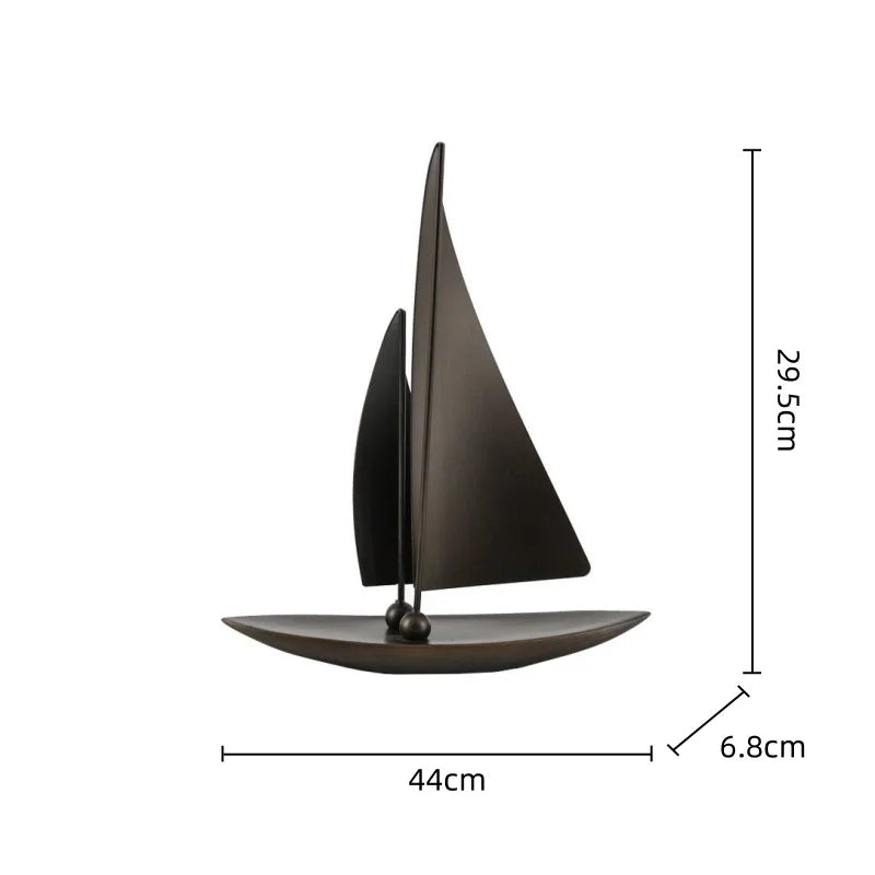 Estátua de Barco de Resina