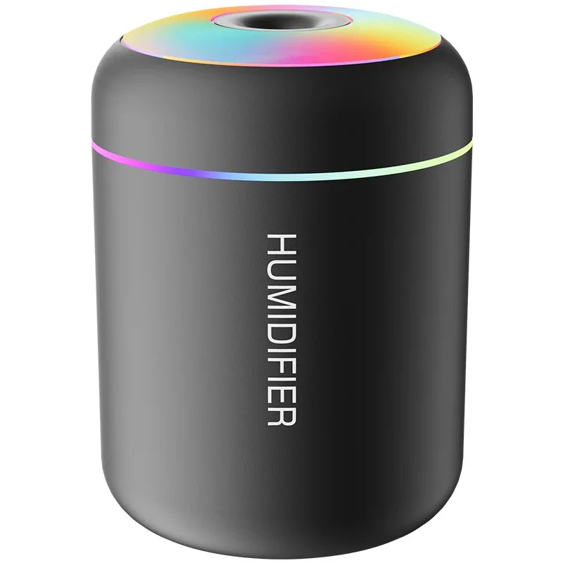 Mini Umidificador USB com Difusor de Aromas e Luz LED