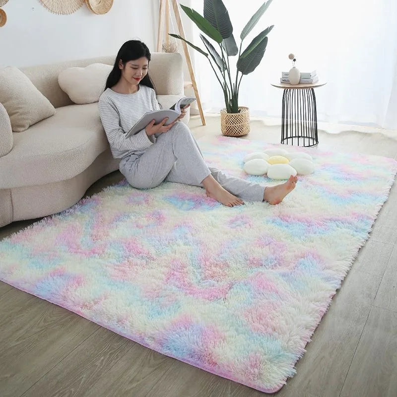 Tapete de Veludo Luxuoso Macio e Antiderrapante - Sala/Quarto