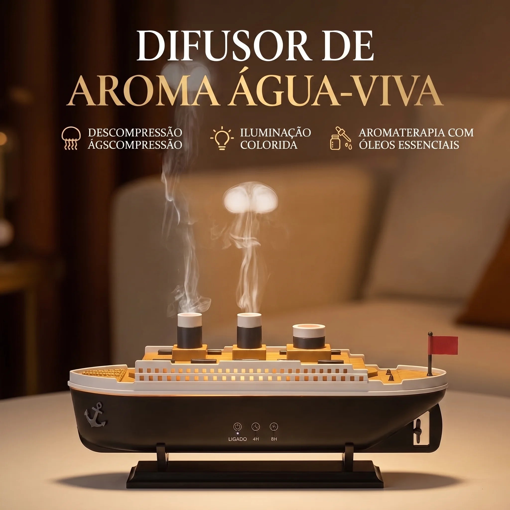 Umidificador Aromatizador Navio Titanic