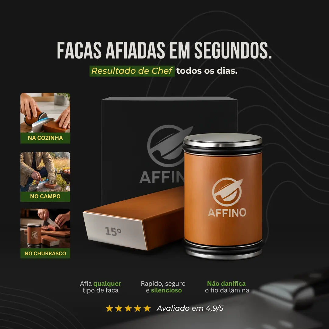 Affino™ - Afiador de Facas Magnético de Rolo Diamantado