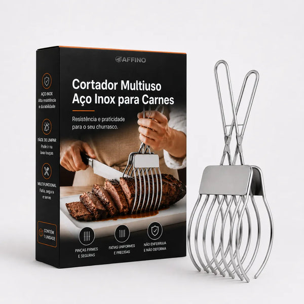 Cortador Multifunção em Aço Inox para Churrasco e Cozinha