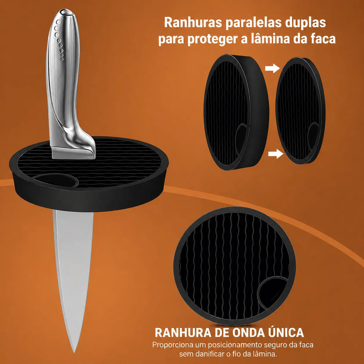 Suporte para Facas com Design Compacto