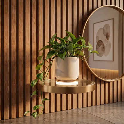 Prateleira Solaris com Iluminação Embutida para Plantas e Decoração