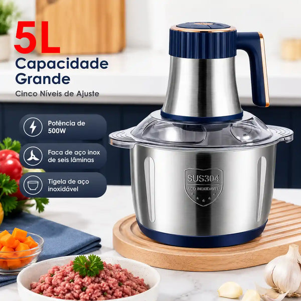 Triturador Turbo Pro 5L – Corte e Moagem de Precisão