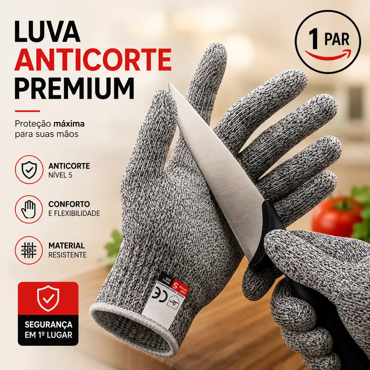 Luva Anticorte Premium V5