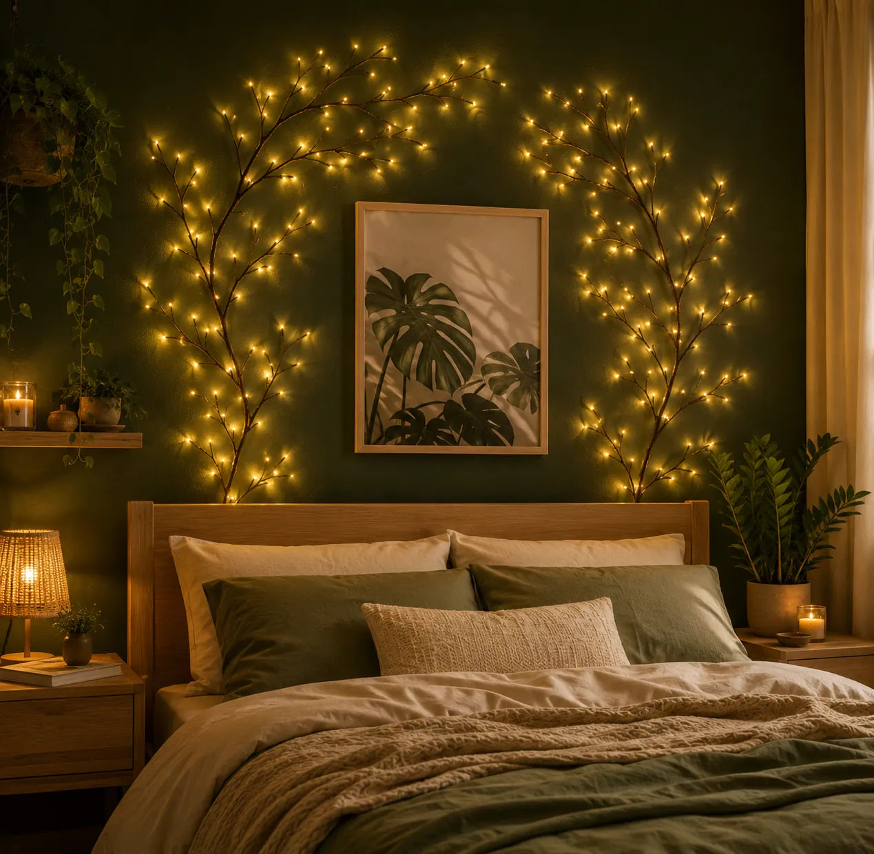 Luminária de Galhos LED com 8 Modos de Iluminação