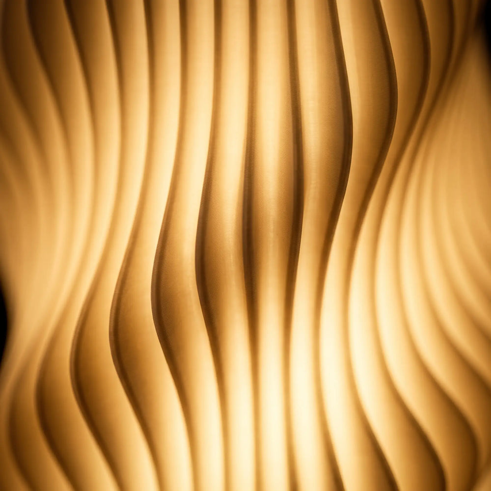 Luminária 3D de Mesa Plissada Estilo Francês