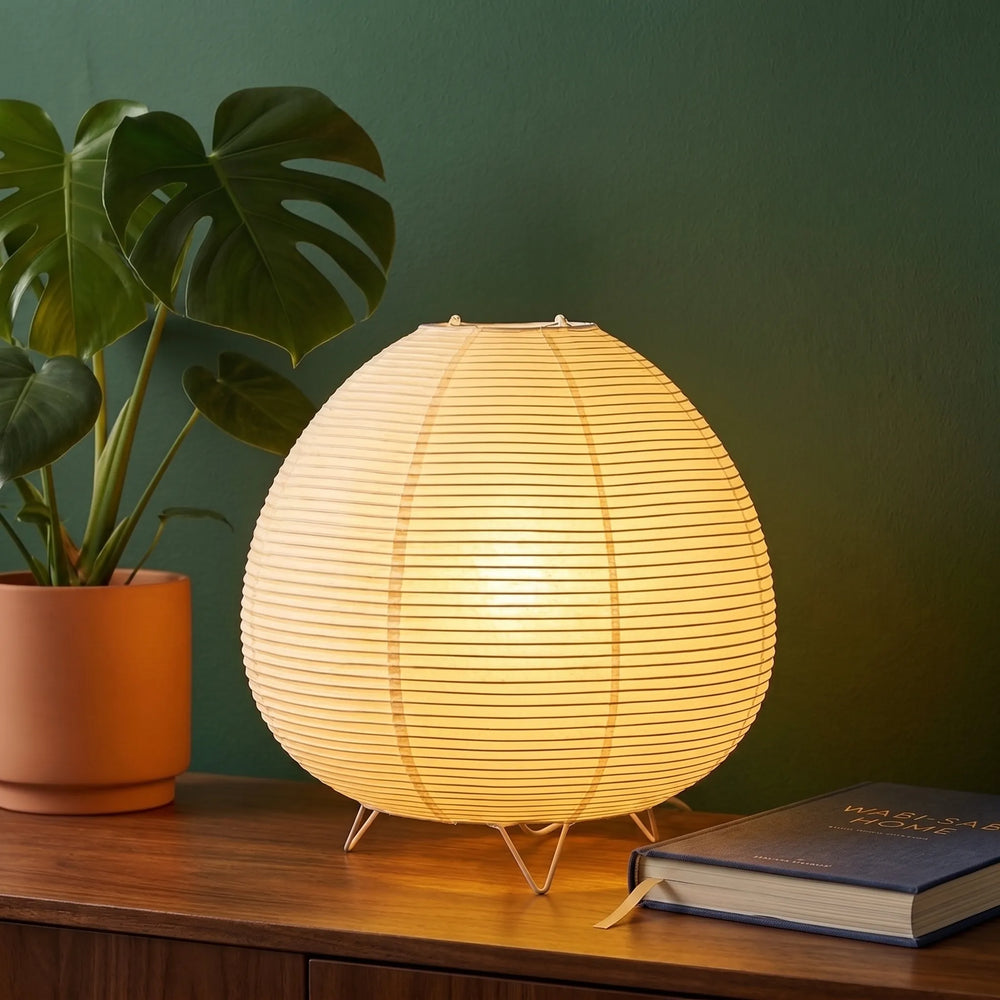Luminária de Mesa Wabi Sabi Estilo Nórdico com LED