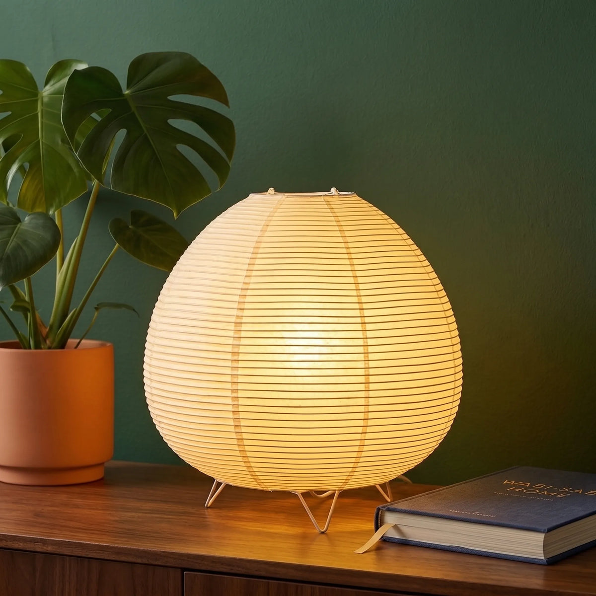 Luminária de Mesa Wabi Sabi Estilo Nórdico com LED