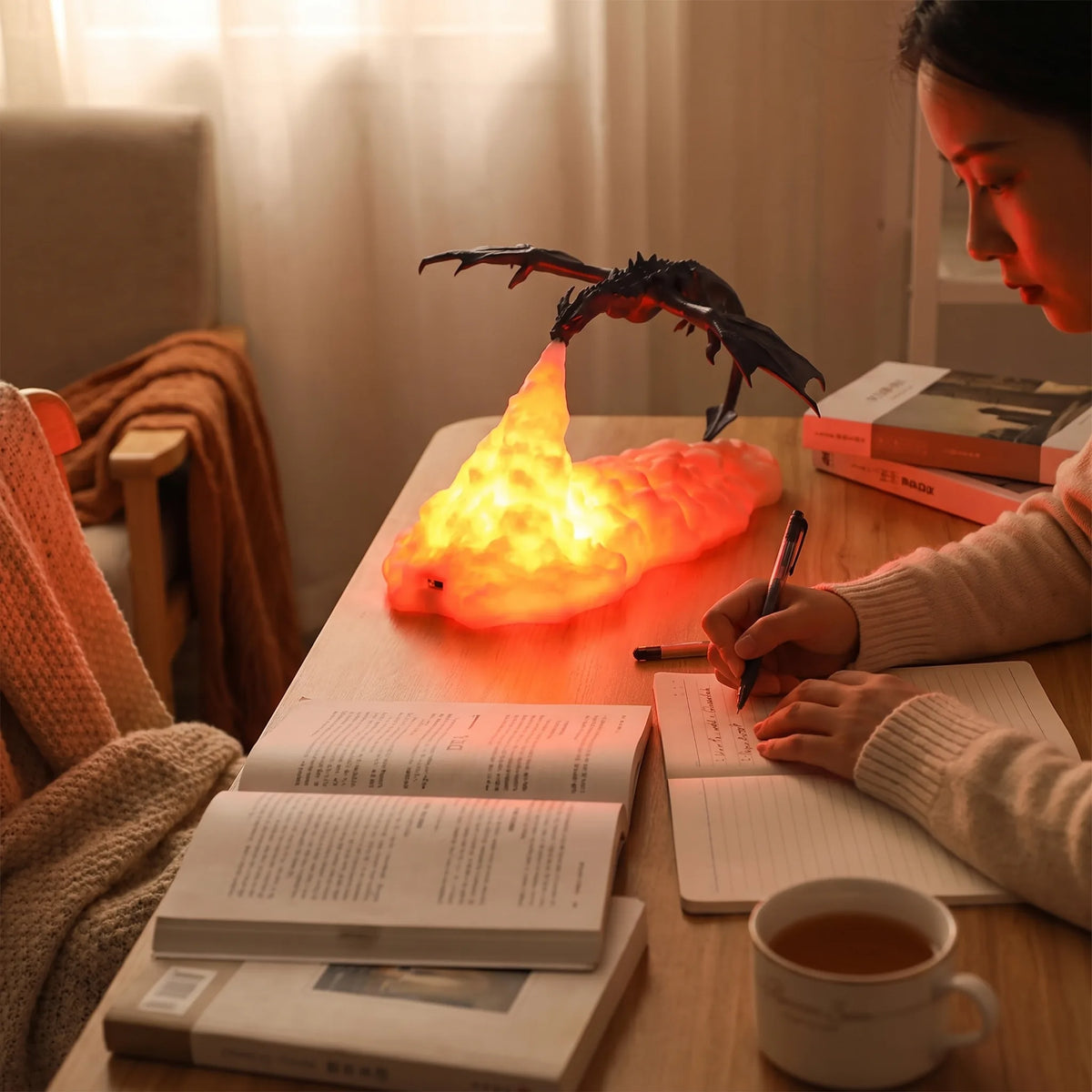 Luminária 3D Dragão Firestorm | Edição Limitada