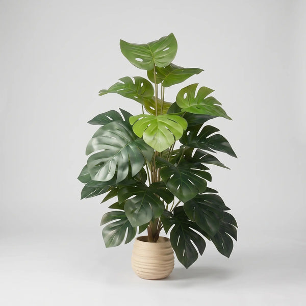 Monstera Artificial Decorativa em Plástico Realista