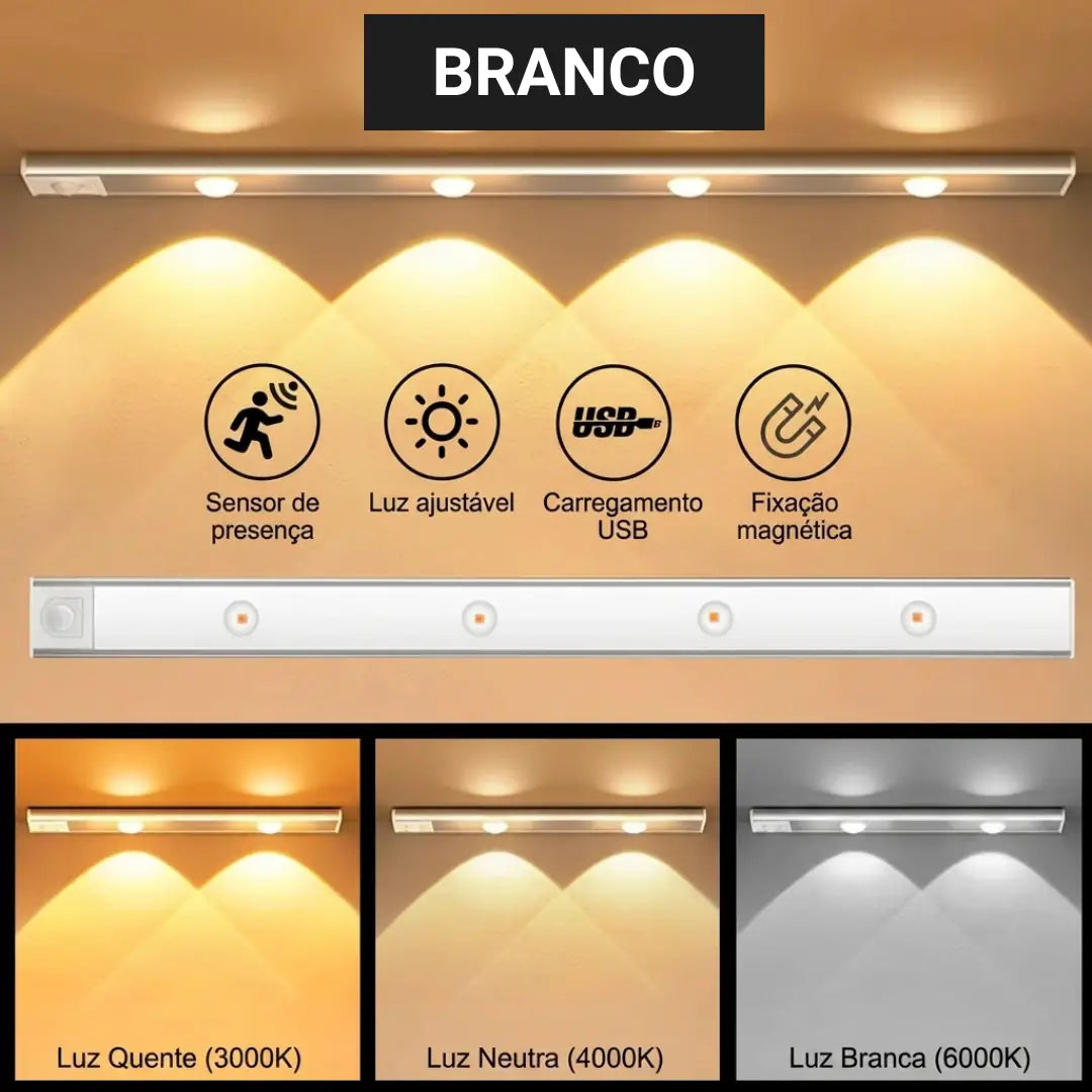 Luminária LED com Sensor de Movimento USB