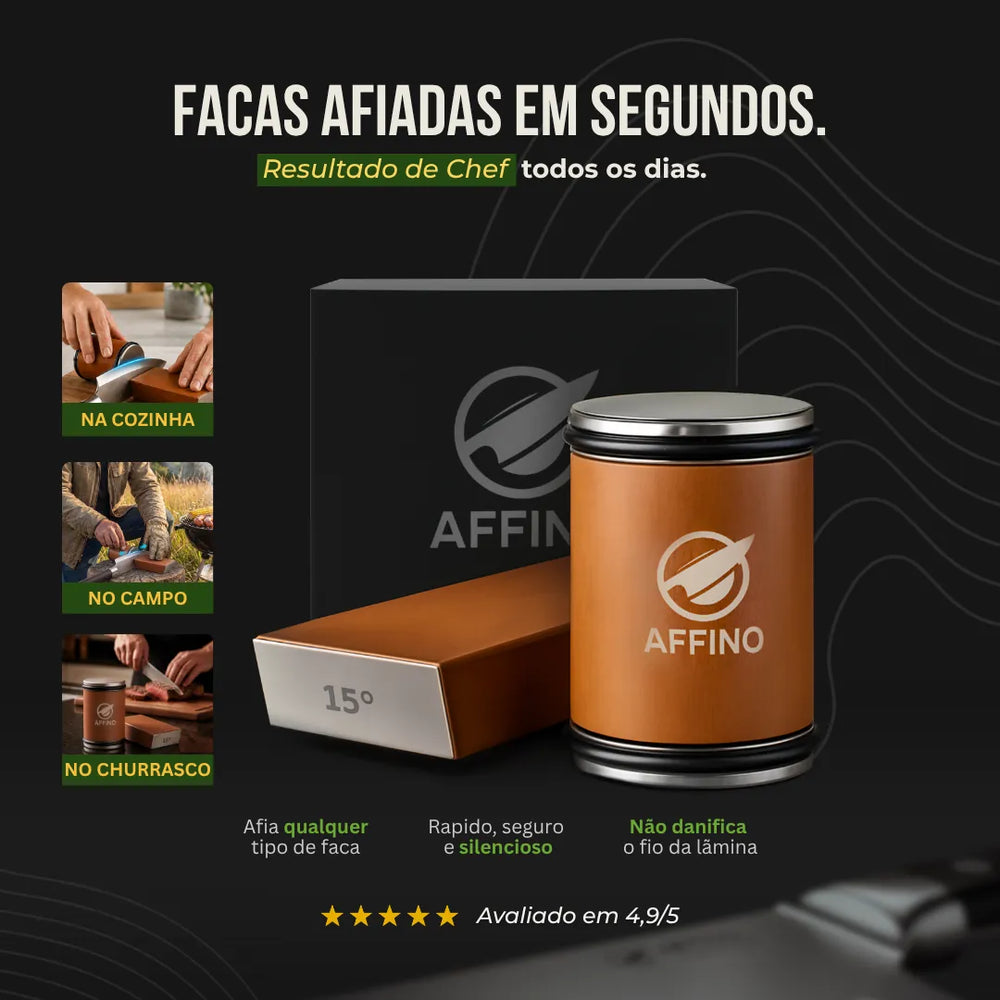 Affino™ - Afiador de Facas Magnético de Rolo Diamantado