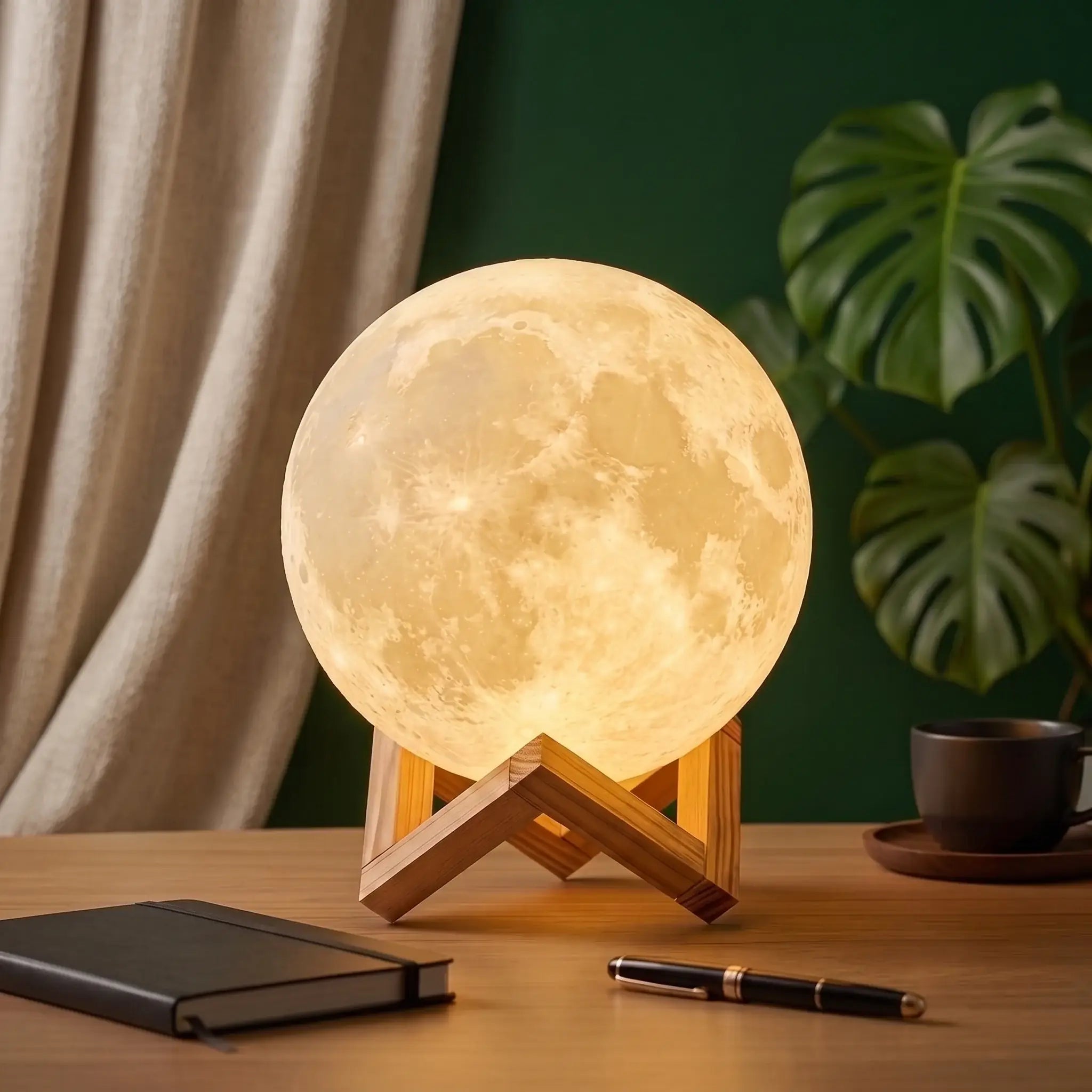 Luminária 3D Lua Touch - Affino