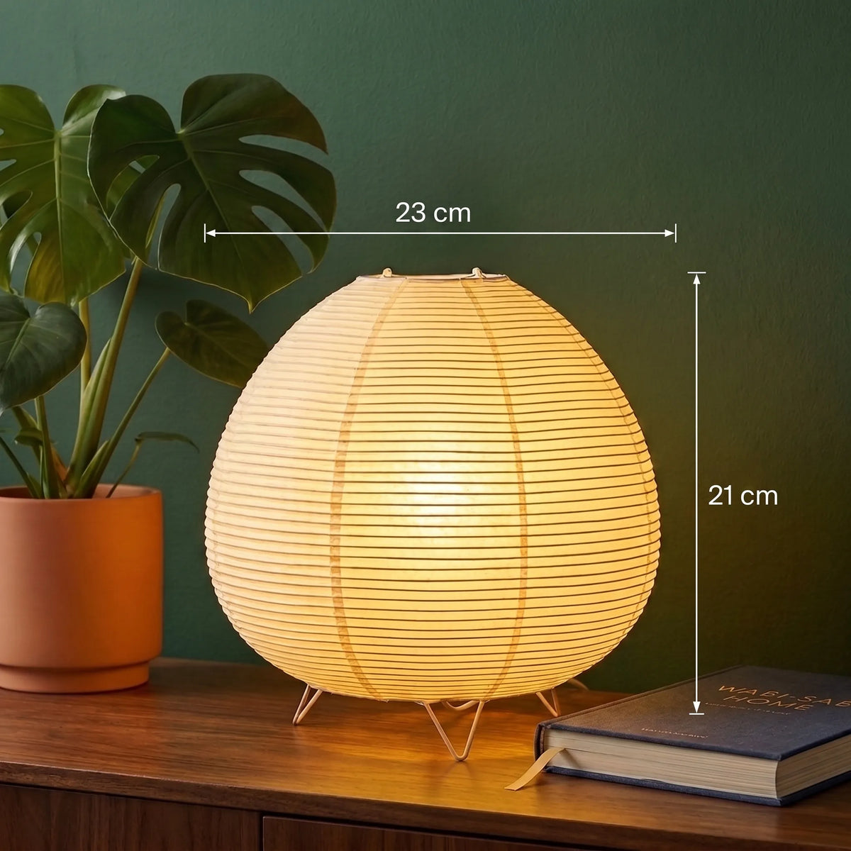 Luminária de Mesa Wabi Sabi Estilo Nórdico com LED