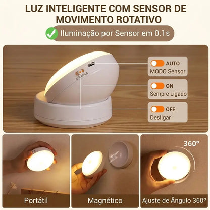 Luz de Led  LED Noturna com Sensor de Movimento 360°