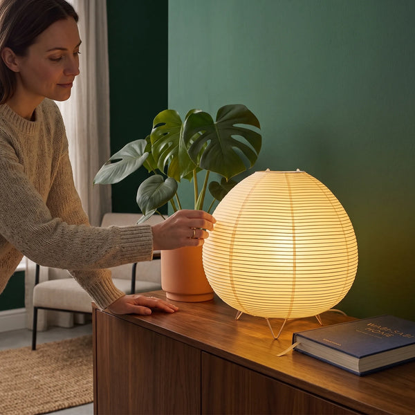 Luminária de Mesa Wabi Sabi Estilo Nórdico com LED