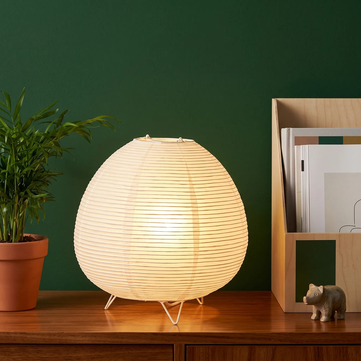 Luminária de Mesa Wabi Sabi Estilo Nórdico com LED