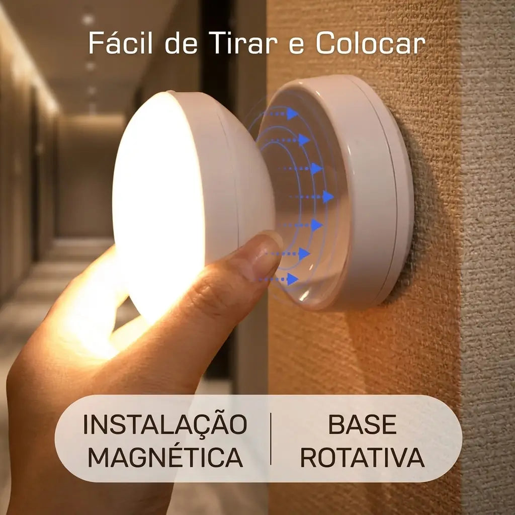 Luz de Led  LED Noturna com Sensor de Movimento 360°
