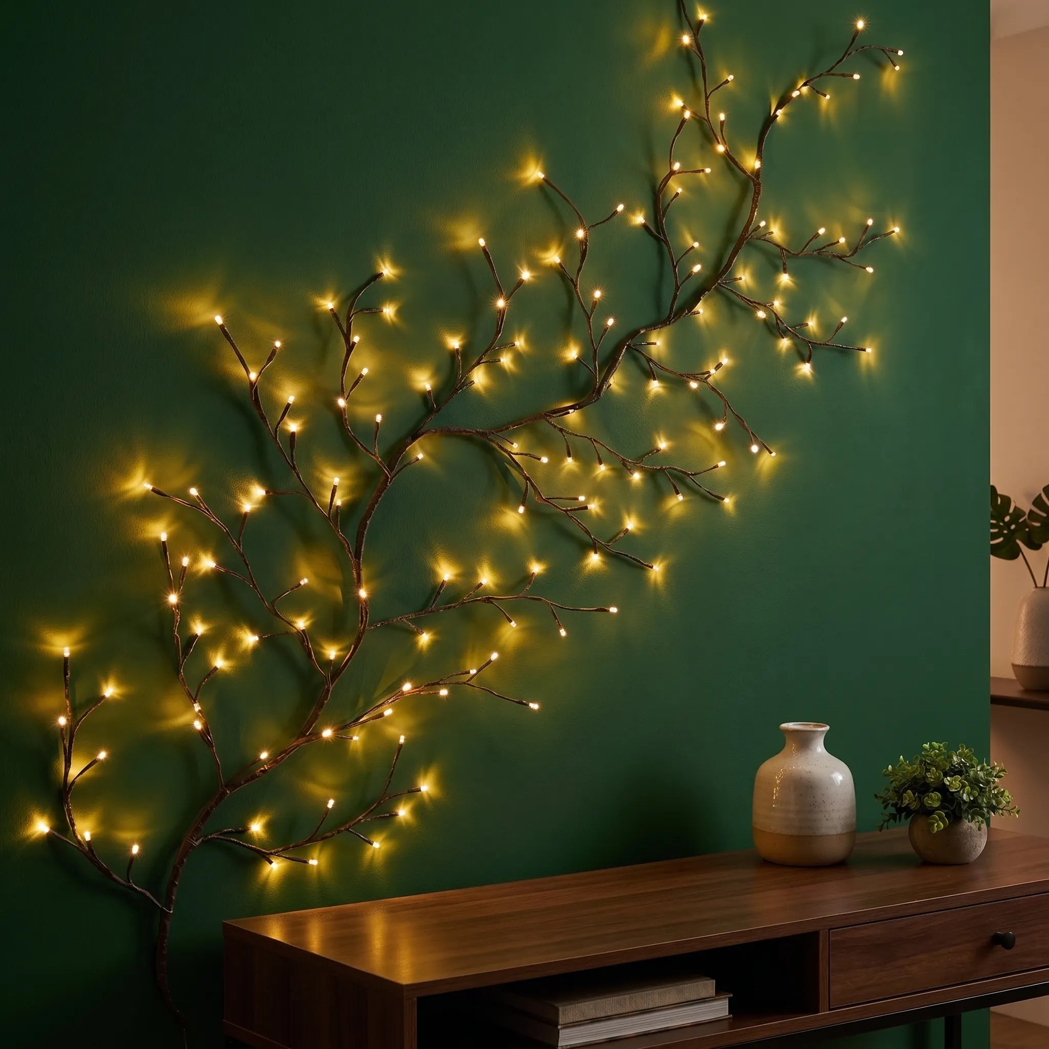 Luminária de Galhos LED com 8 Modos de Iluminação