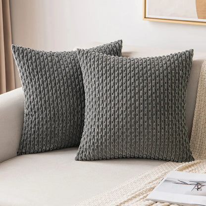 Capa de Almofada Decorativa em Corduroy Estilo Boho