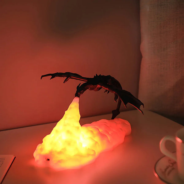 Luminária 3D Dragão Firestorm | Edição Limitada