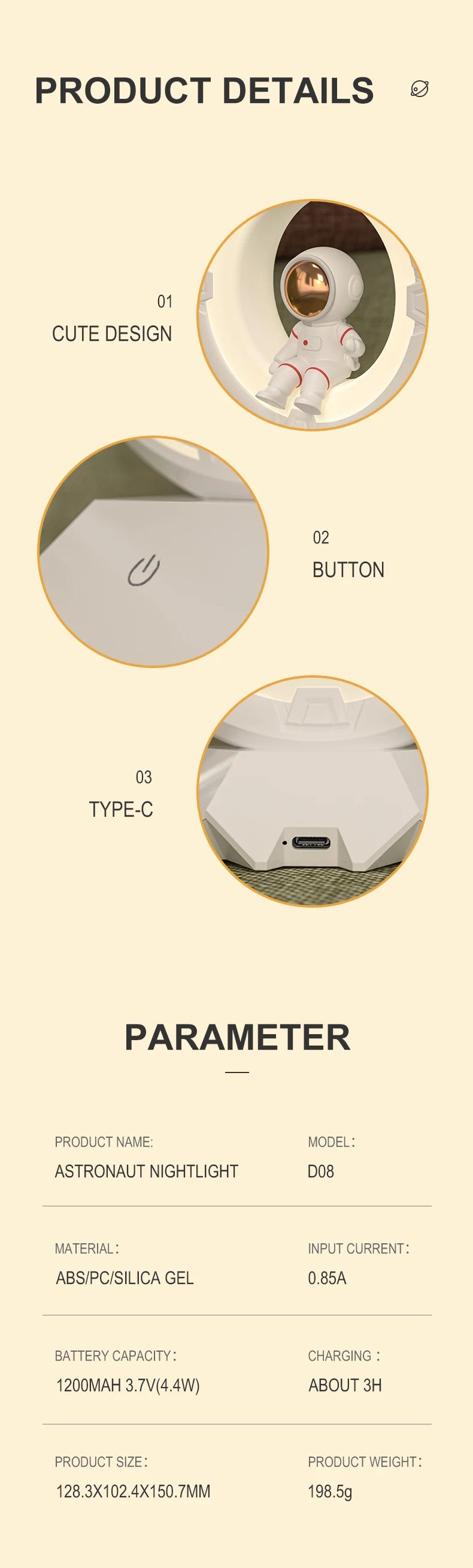 Lâmpada de Mesa LED Dimmer
