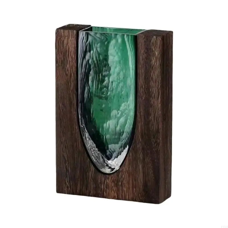 Vaso de Vidro Embutido para Flores – Decoração Rústica