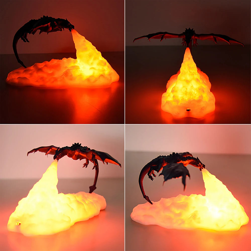 Luminária 3D Dragão Firestorm | Edição Limitada