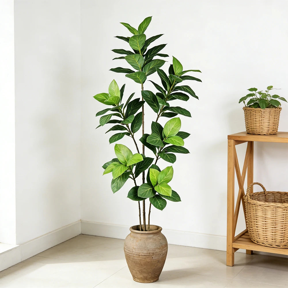 Árvore Artificial Ficus com Folhas Tropicais para Decoração