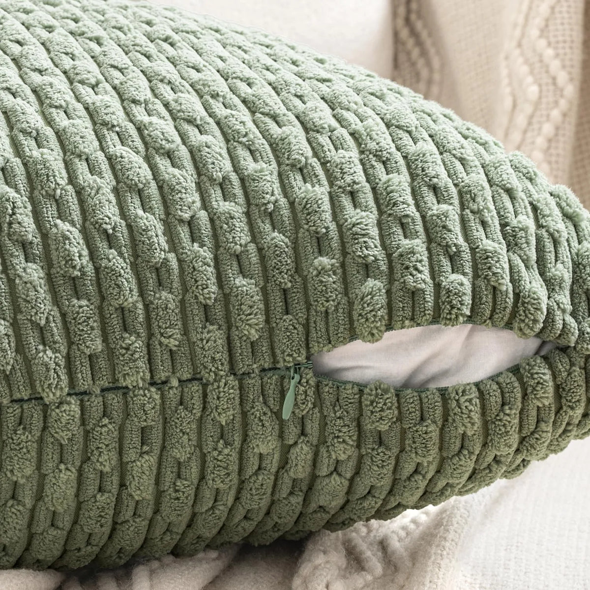 Capa de Almofada Decorativa em Corduroy Estilo Boho