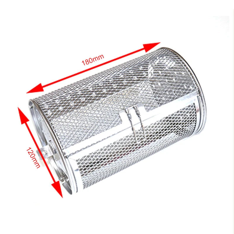 Cesto Giratório em Aço Inox para Air Fryer e Forno