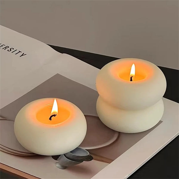 Vela Donut Artesanal Aromática para Decoração
