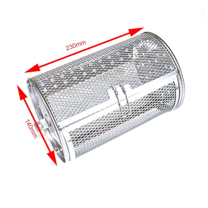 Cesto Giratório em Aço Inox para Air Fryer e Forno