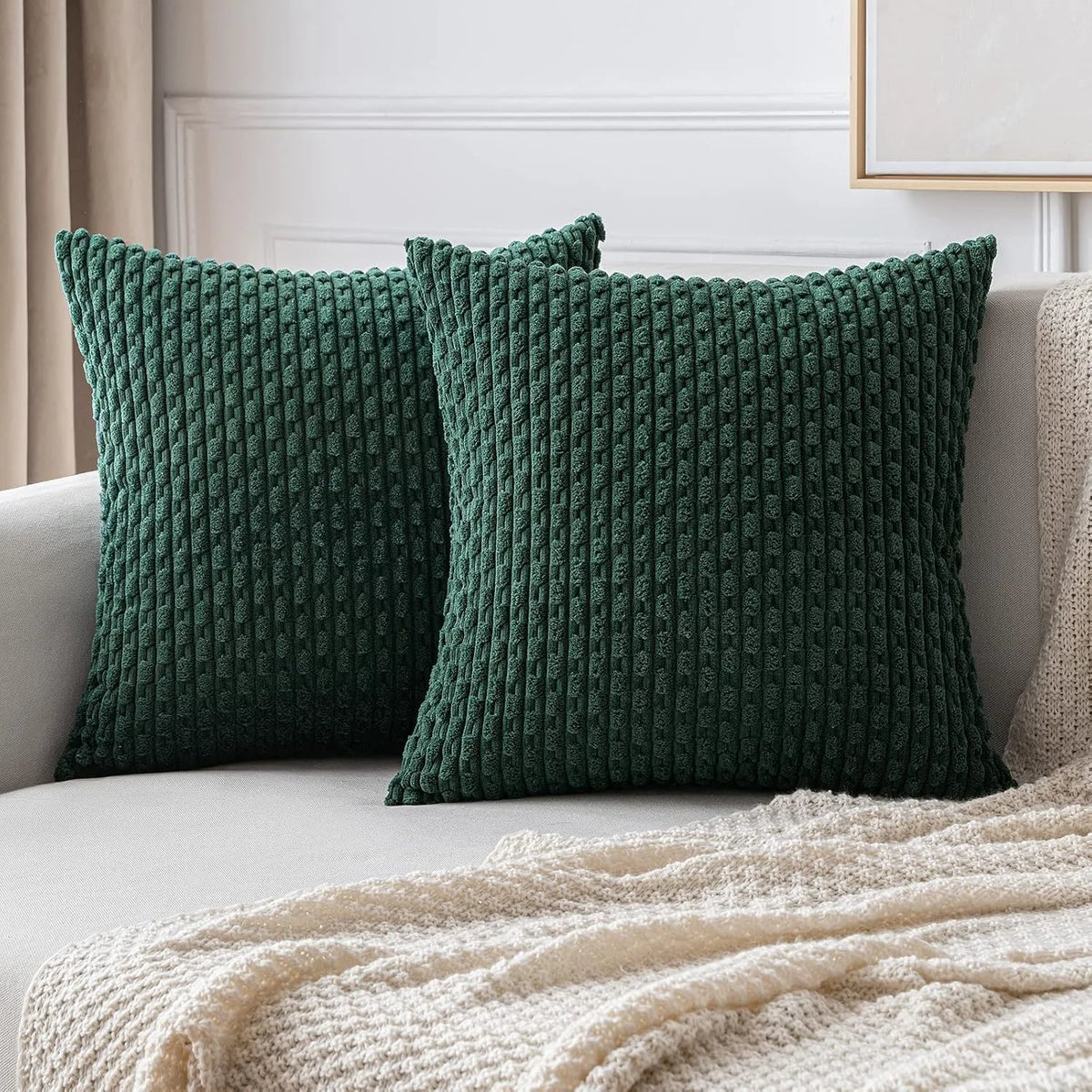 Capa de Almofada Decorativa em Corduroy Estilo Boho
