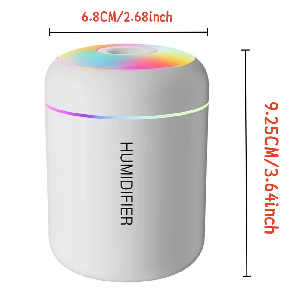 Mini Umidificador USB com Difusor de Aromas e Luz LED