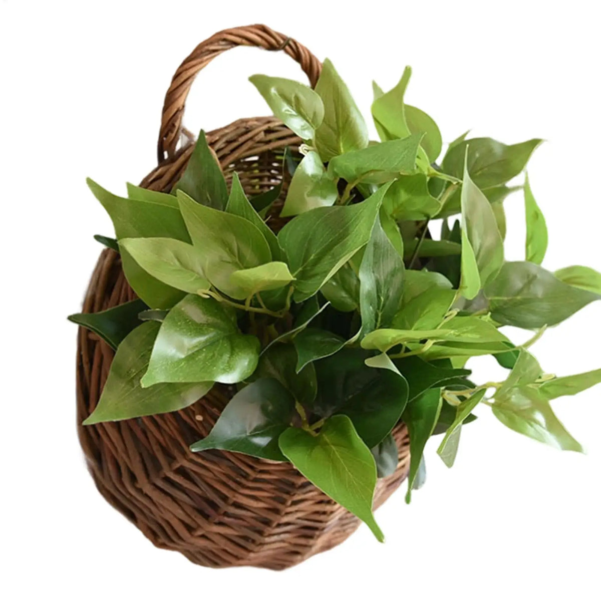 Cesta de Parede em Rattan Natural para Plantas