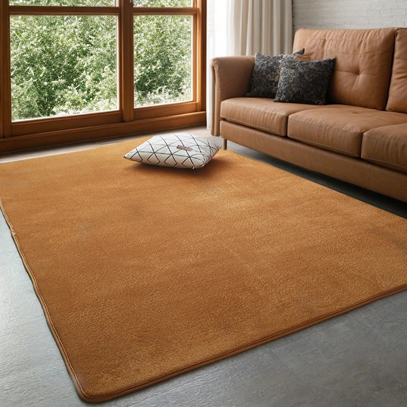 Tapete de Veludo Coral para Sala e Quarto