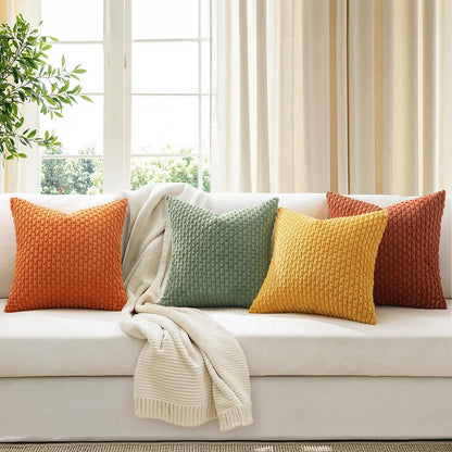 Capa de Almofada Decorativa em Corduroy Estilo Boho