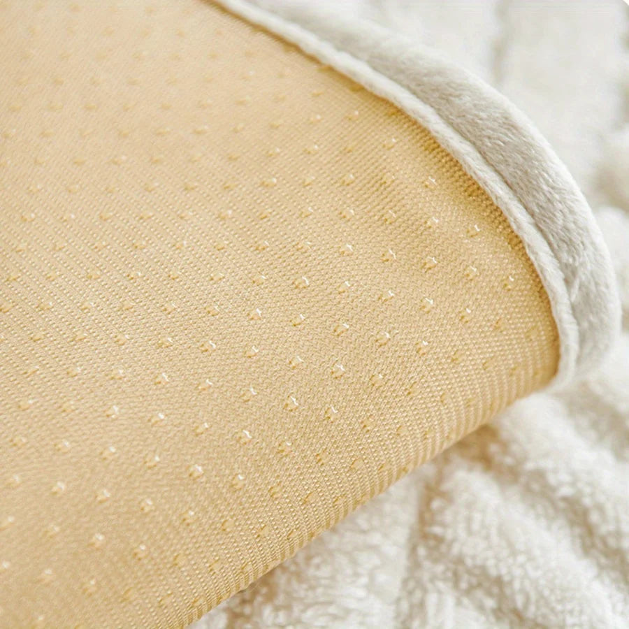 Cobertor de Sofa em Veludo com Estilo Listrado para Sala