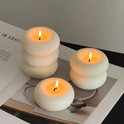 Vela Donut Artesanal Aromática para Decoração